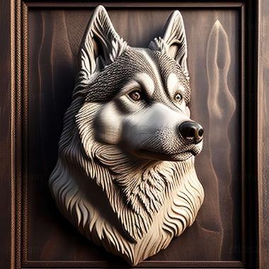 3D модель WeSiberian Husky собака (STL)